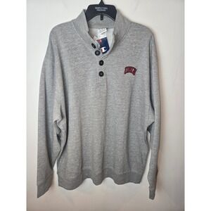 Champion UNLV Rebels‎ Pullover Sweatshirt Gray Snap Collar Men's 2XL